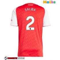 Moške Nogometnih dresov Arsenal William Saliba #2 Domači 2025-26 Kratki rokavi